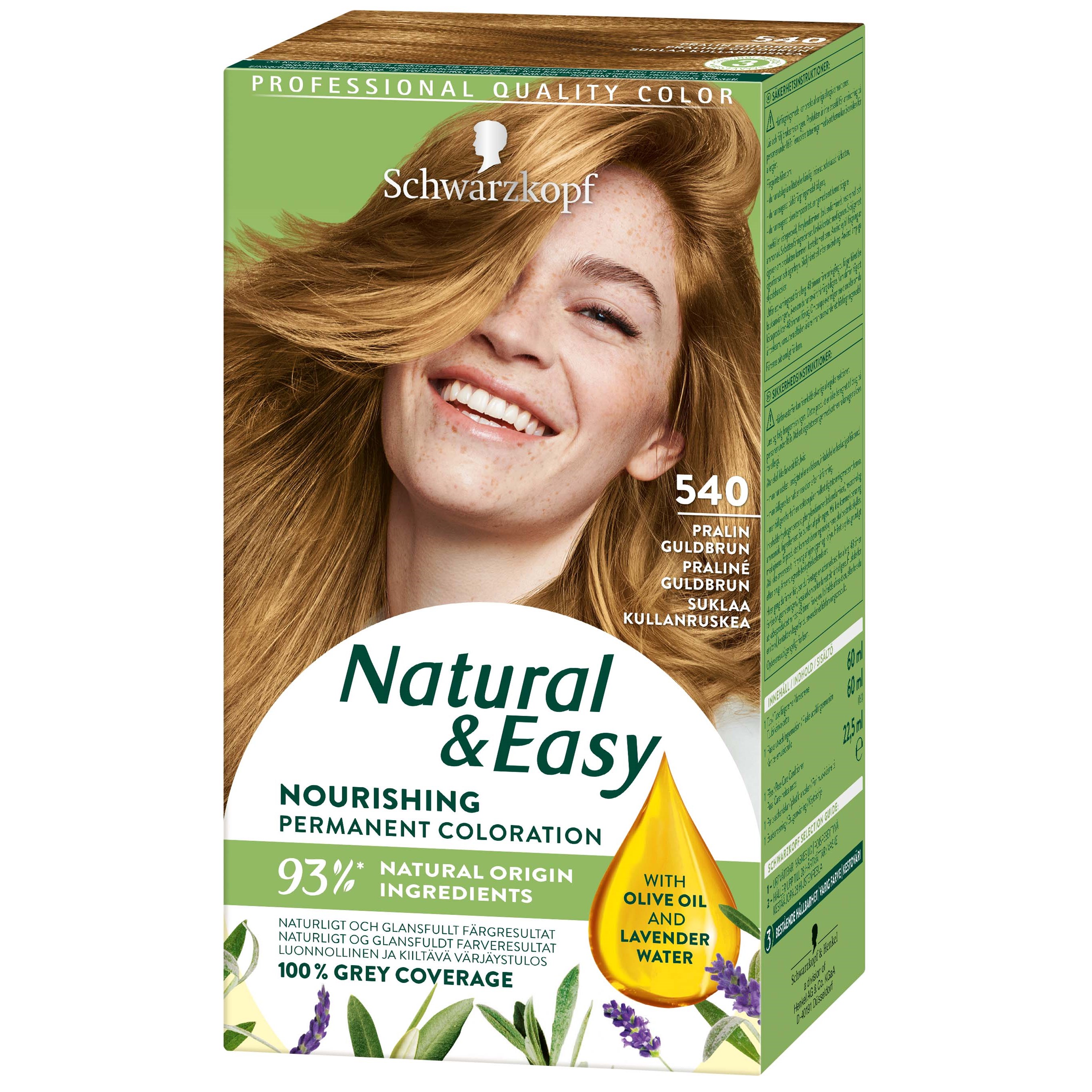 Schwarzkopf Natural&Easy 540 Pralin guldbrun