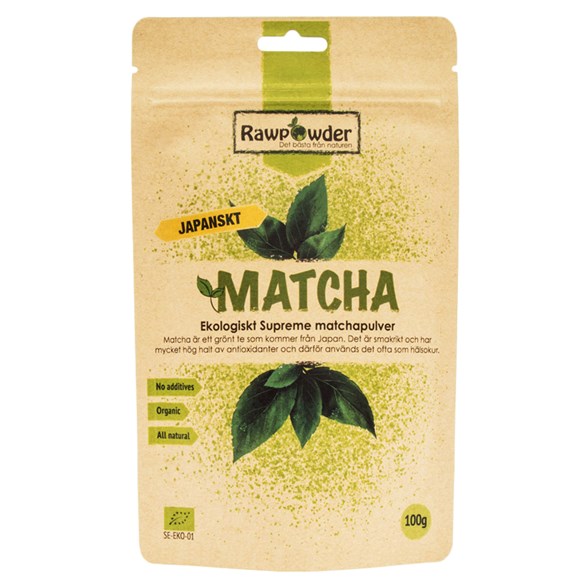 Rawpowder Ekologiskt Matchapulver Supreme, 100 g