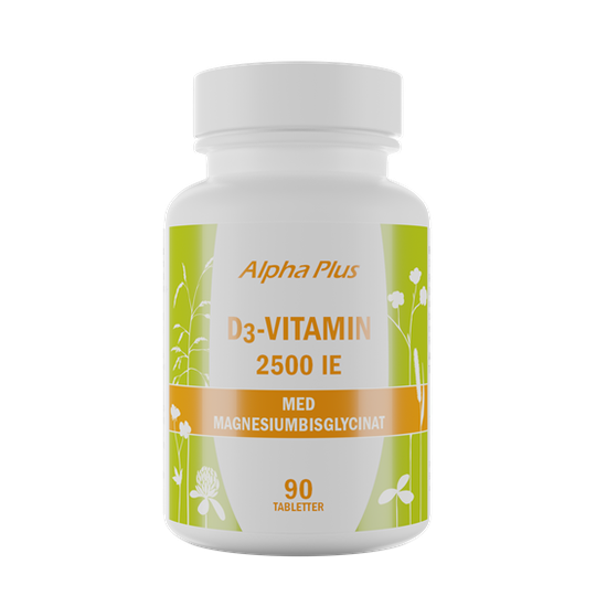 Alpha Plus D3-vitamin 2500 IE 90 tabletter