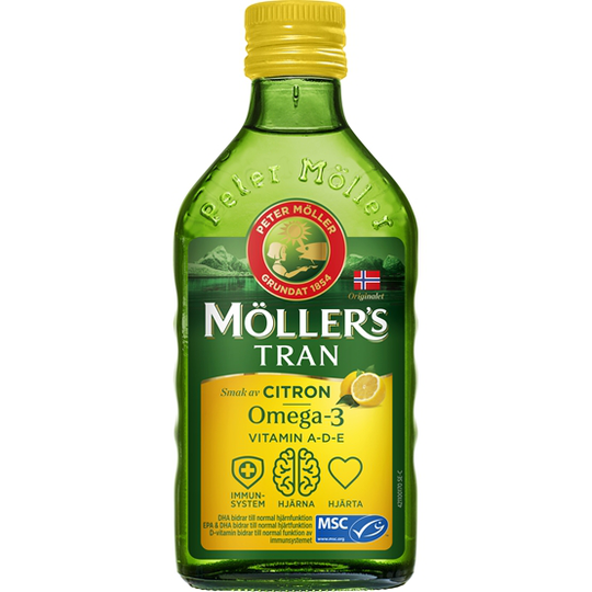 Möllers Tran Torskleverolja Citron 250 ml