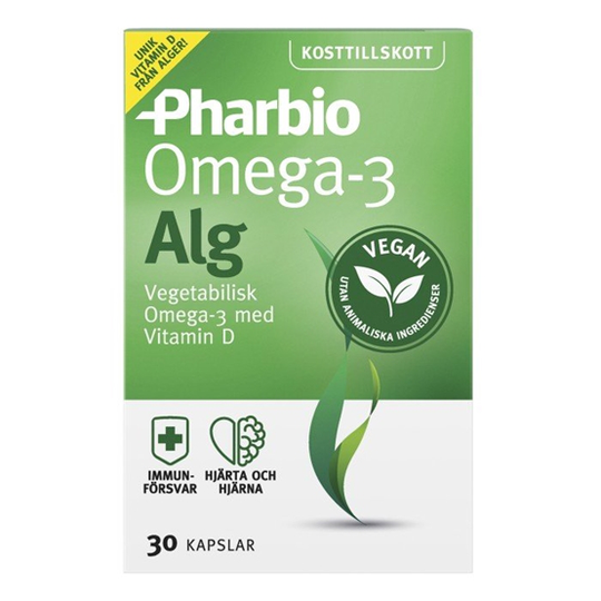 Pharbio Omega-3 Alg 30 kapslar