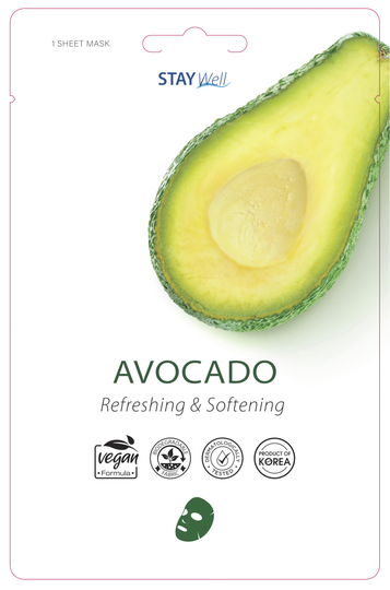 Stay Well Vegan Sheet Mask Avocado 20 g