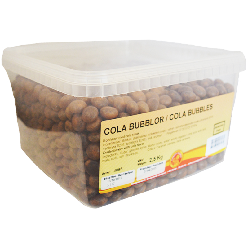 Hel Låda Godis Cola Bubblor 2,5kg - 59% rabatt