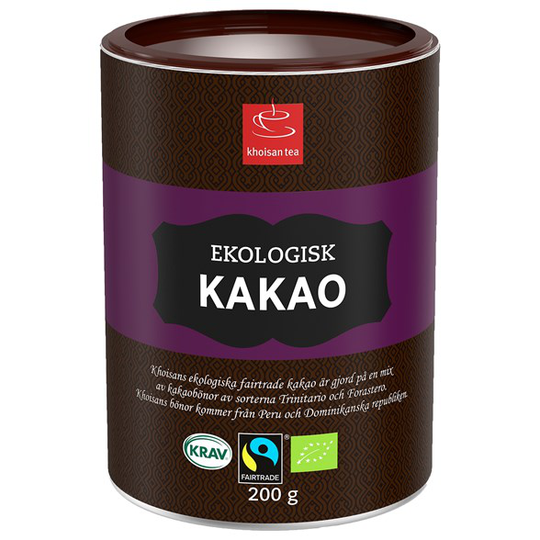 Khoisan Gourmet Rättvisemärkt Kakaopulver, 200 g
