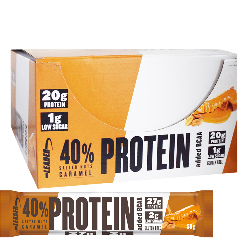 Hel Låda Proteinbars "Salted Nuts Caramel" 24 x 50g - 28% rabatt