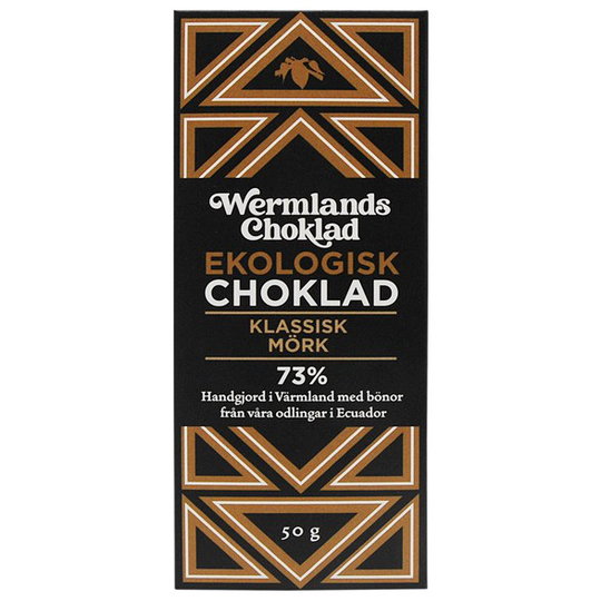 WermlandsChoklad Ekologisk Choklad Klassisk Mörk 73%, 50 g