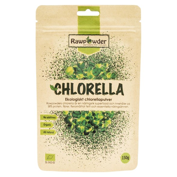 Rawpowder Ekologiskt Chlorellapulver, 150 g