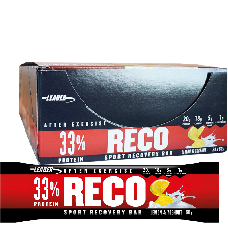 Hel Låda Proteinbars "Recovery Lemon & Yoghurt" 24 x 60g - 67% rabatt