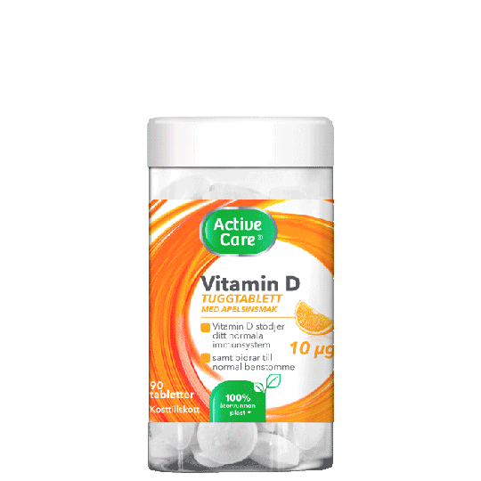 Active Care Vitamin D 10ug, 90 tabletter