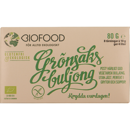 Biofood Grönsaksbuljong tärningar 8 st