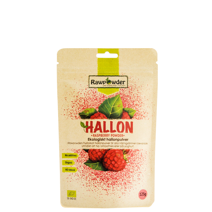 Hallonpulver EKO, 125 g