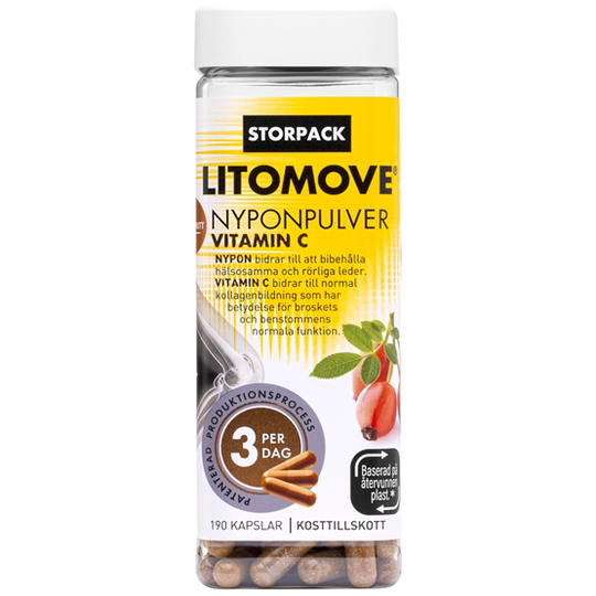 Litomove Nyponkapslar Vitamin C 190 kapslar