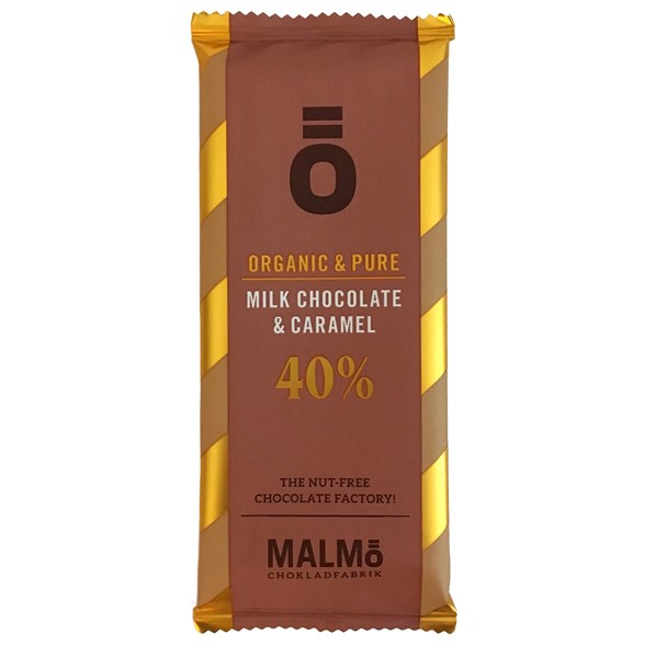 Malmö Chokladfabrik Ö Milk Chocolate & Caramel 40%, 55 g