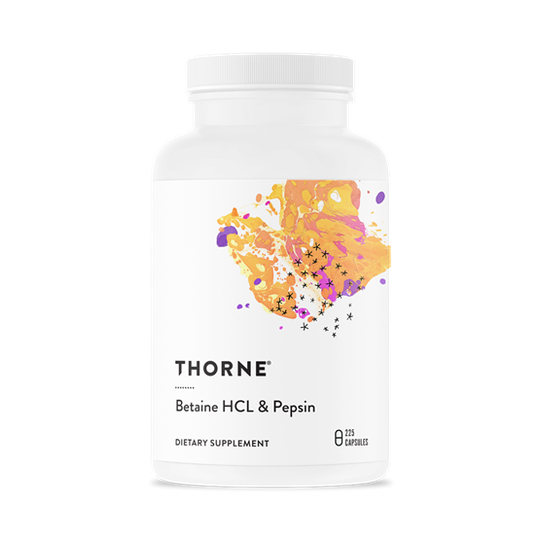 Thorne Betaine HCL & Pepsin 225 kapslar