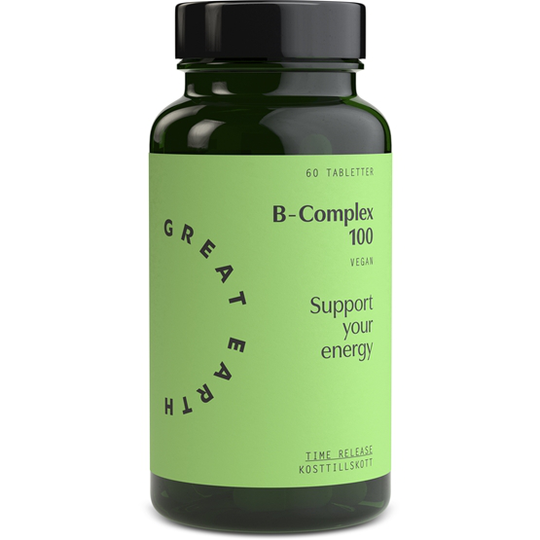 Great Earth B-Complex 100 mg 60 tabletter