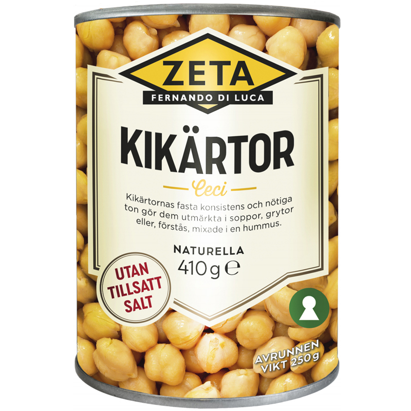 Kikärtor Naturella 410g - 36% rabatt