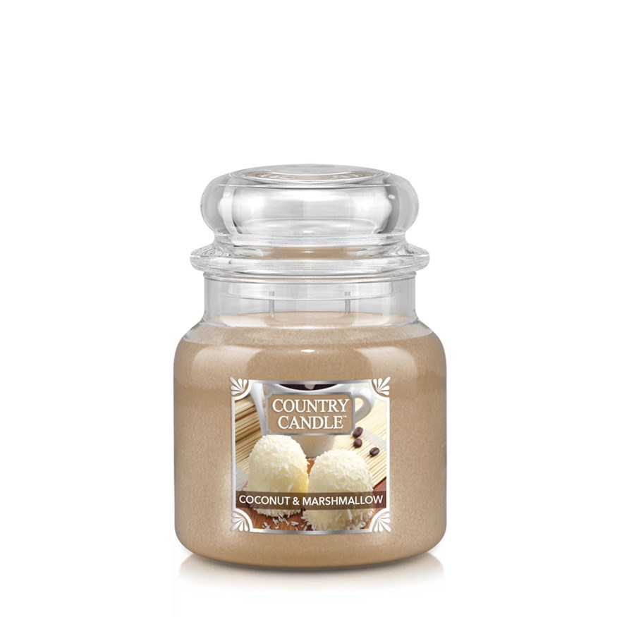 Country Candle Coconut & Marshmallow 2 Wick Medium Jar 75 h