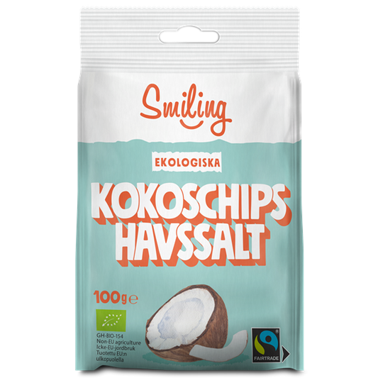 Smiling Kokoschips Havssalt 100 g