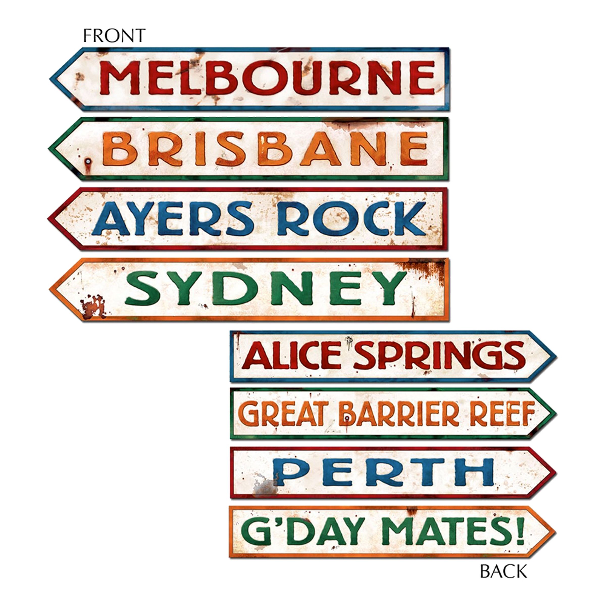 Australienska Vägskyltar Dekoration