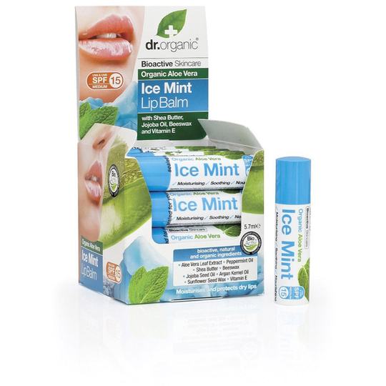 Dr. Organic Aloe Vera Lipbalm Mint 5 ml