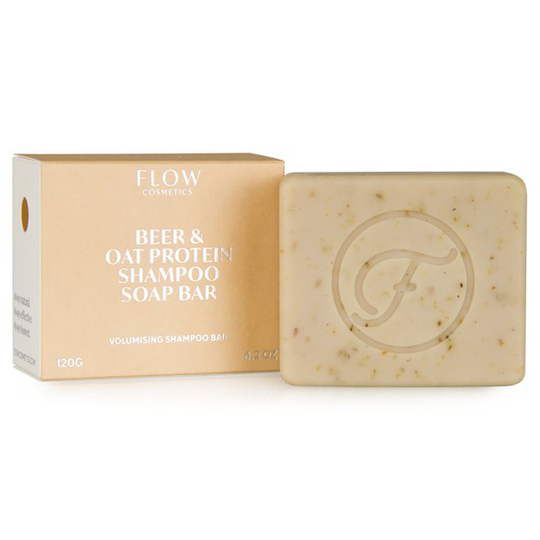 Flow Cosmetics Ekologisk Schampotvål Öl & Havreprotein, 120 g