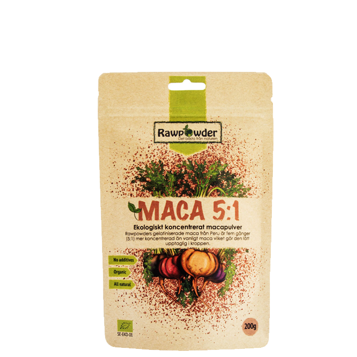 Maca, Ekologiskt koncentrerat Macapulver, 200 g
