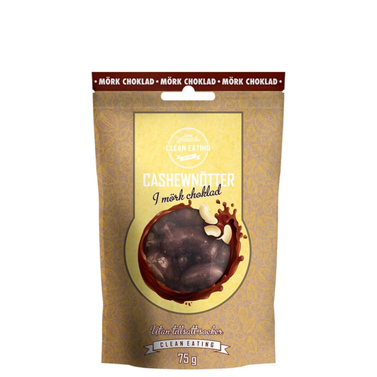 Clean Eating Cashewnötter Mörkchoklad 75 g