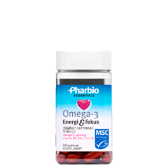 Omega-3 Essentials Energi & Fokus, 60 kapslar
