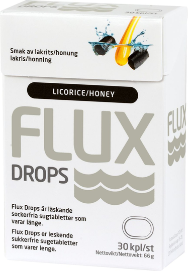 Flux Drops lakrits/honung 30 st