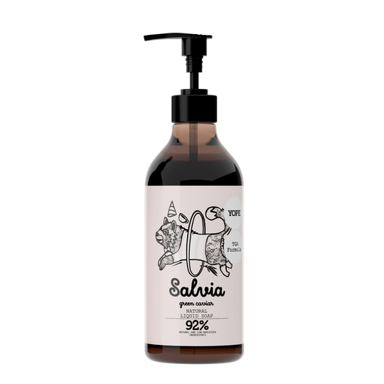 YOPE Natural hand soap with TGA formula Salvia & Green Caviar 500 ml
