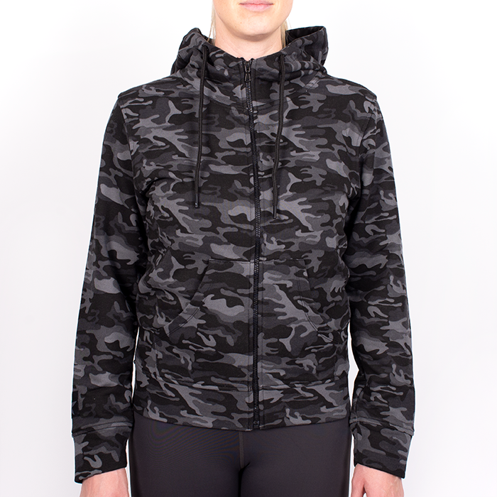 Star Womens Zip Hood, Black