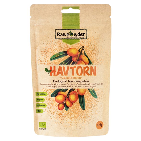 Rawpowder Ekologiskt Havtornspulver, 125 g