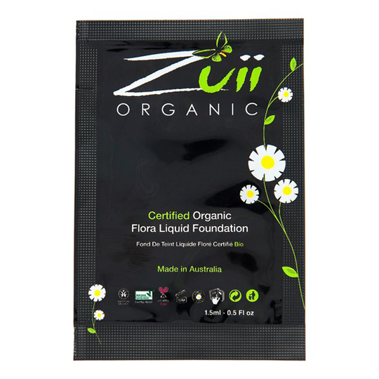 Zuii Organic Flora Liquid Foundation, 1,5 ml Natural Bisque