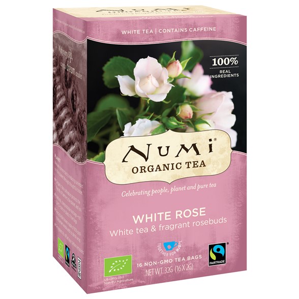 Numi Organic Tea White Rose, 16 påsar