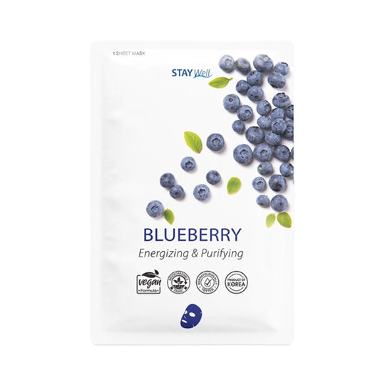 STAY Well Vegan Sheet Mask Blueberry 23 g