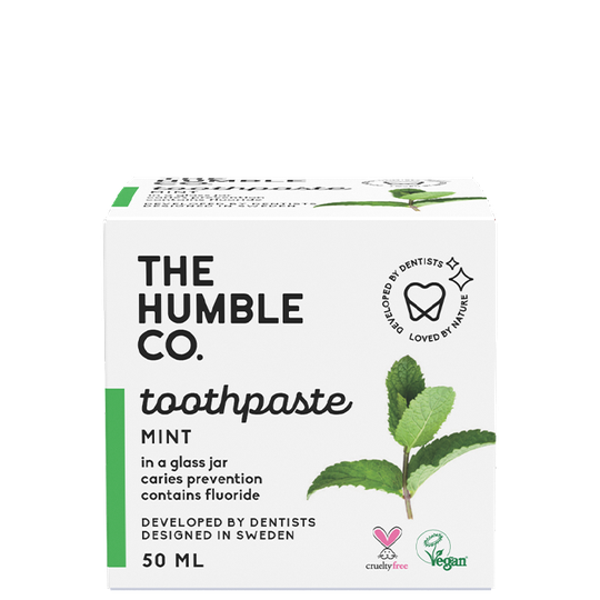 Humble Natural Tandkräm- Fresh Mint, 50 ml i glasburk.