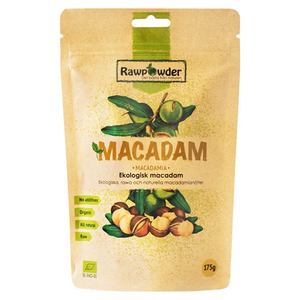 Rawpowder Ekologiska Macadamianötter, 175 g