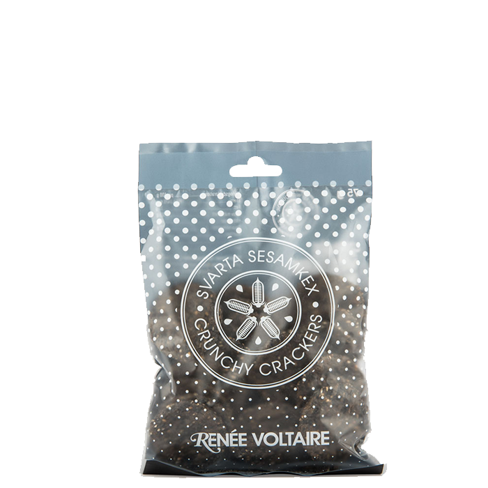 Crunchy Crackers, Svarta Sesamkex, 75 g