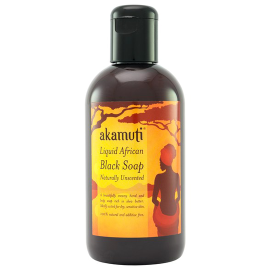Akamuti Liquid African Black Soap Unscented, 250 ml