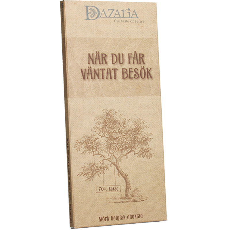 Mörk Choklad ”När Du Får Väntat Besök” 90g - 90% rabatt