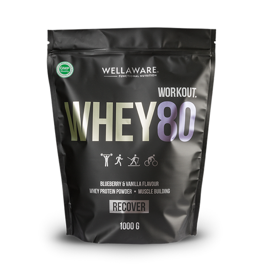 WellAware Whey 80 Blåbär/Vanilj 1000 g