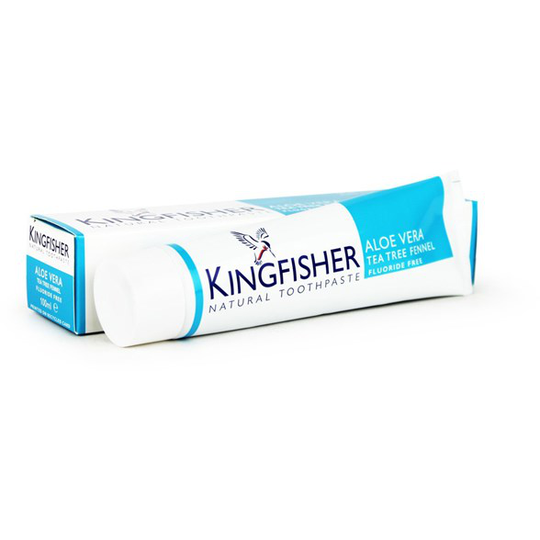 Kingfisher Naturlig Fluorfri Tandkräm Aloe Vera, Tea Tree & Fänkål, 100 ml