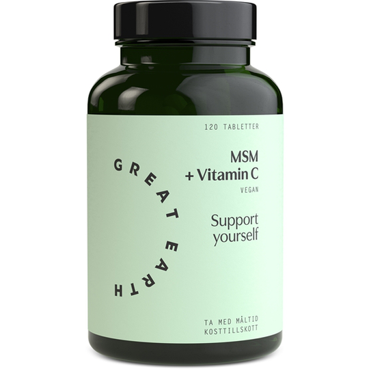 Great Earth MSM 1000 mg + Vitamin C 120 tabletter