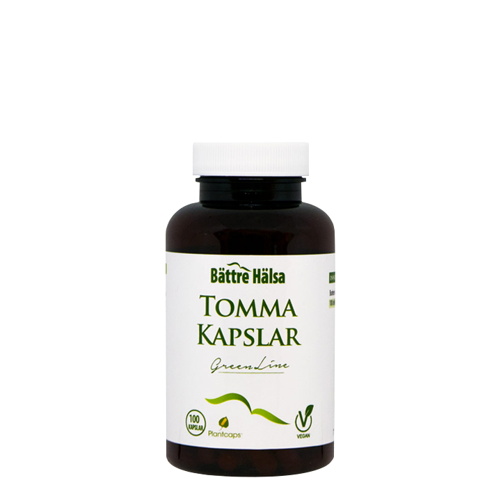 Tomma vegetabiliska kapslar storlek 00, 100 kapslar