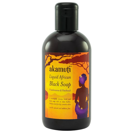 Akamuti Liquid African Black Soap Frankincense & Patchouli, 250 ml