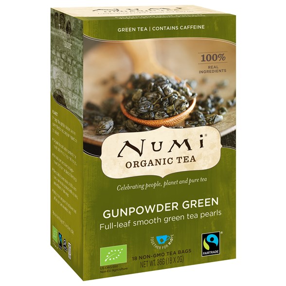 Numi Organic Tea Gunpowder Green, 18 påsar