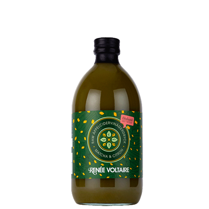Raw Äppelcidervinäger Matcha & Citron, 500 ml