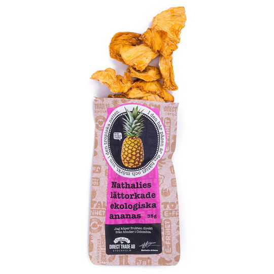Nathalies Ekologisk Lättorkad Ananas, 35 g