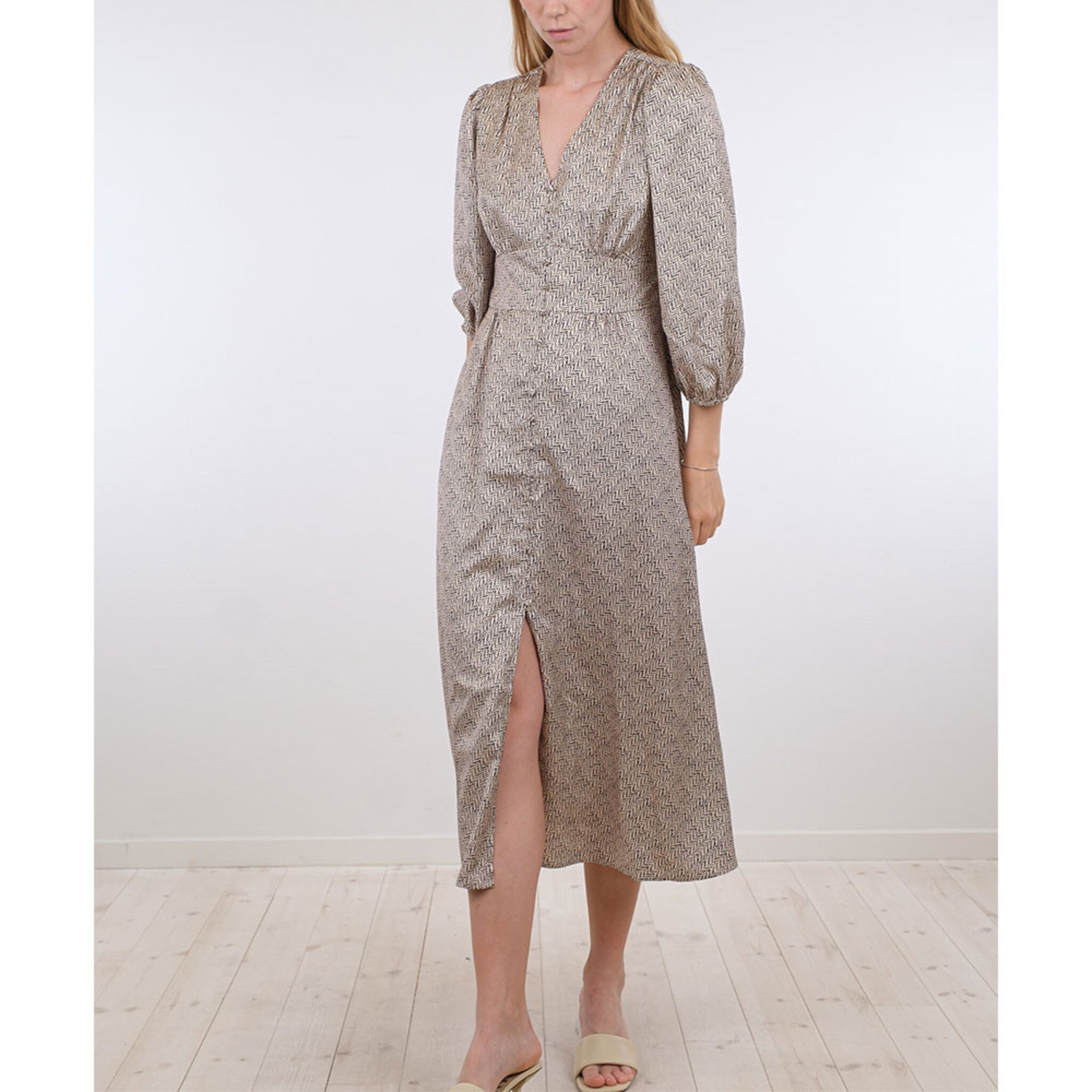 Olana Dot Satin Dress