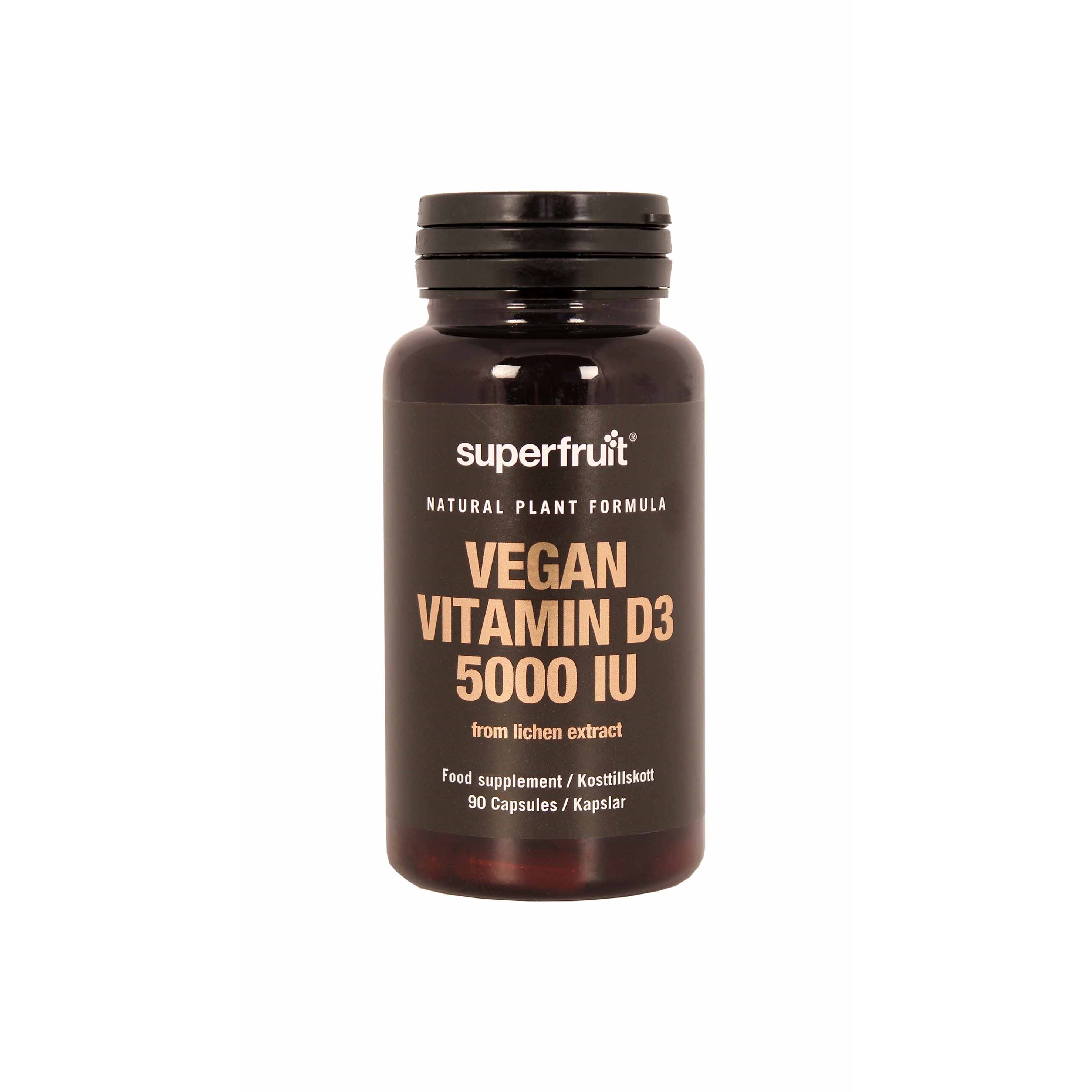 Superfruit Natural Plant Formula Vegan Vitamin D3 5000 IE 90 vegan kap